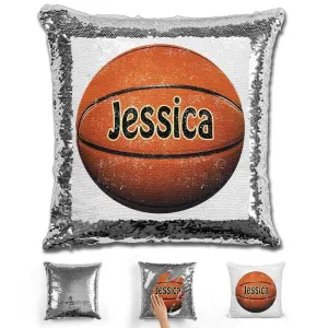 Basketball Personalized Magic Sequin Pillow
