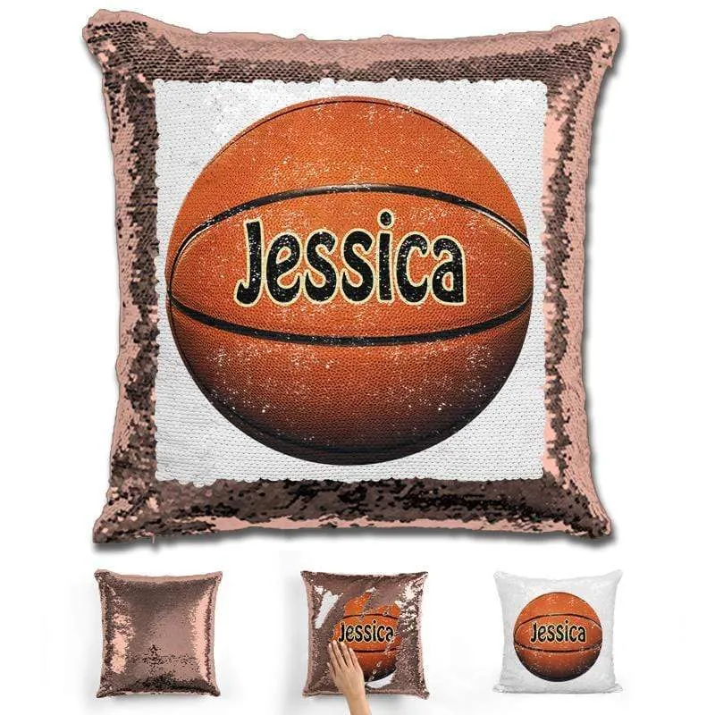 Basketball Personalized Magic Sequin Pillow