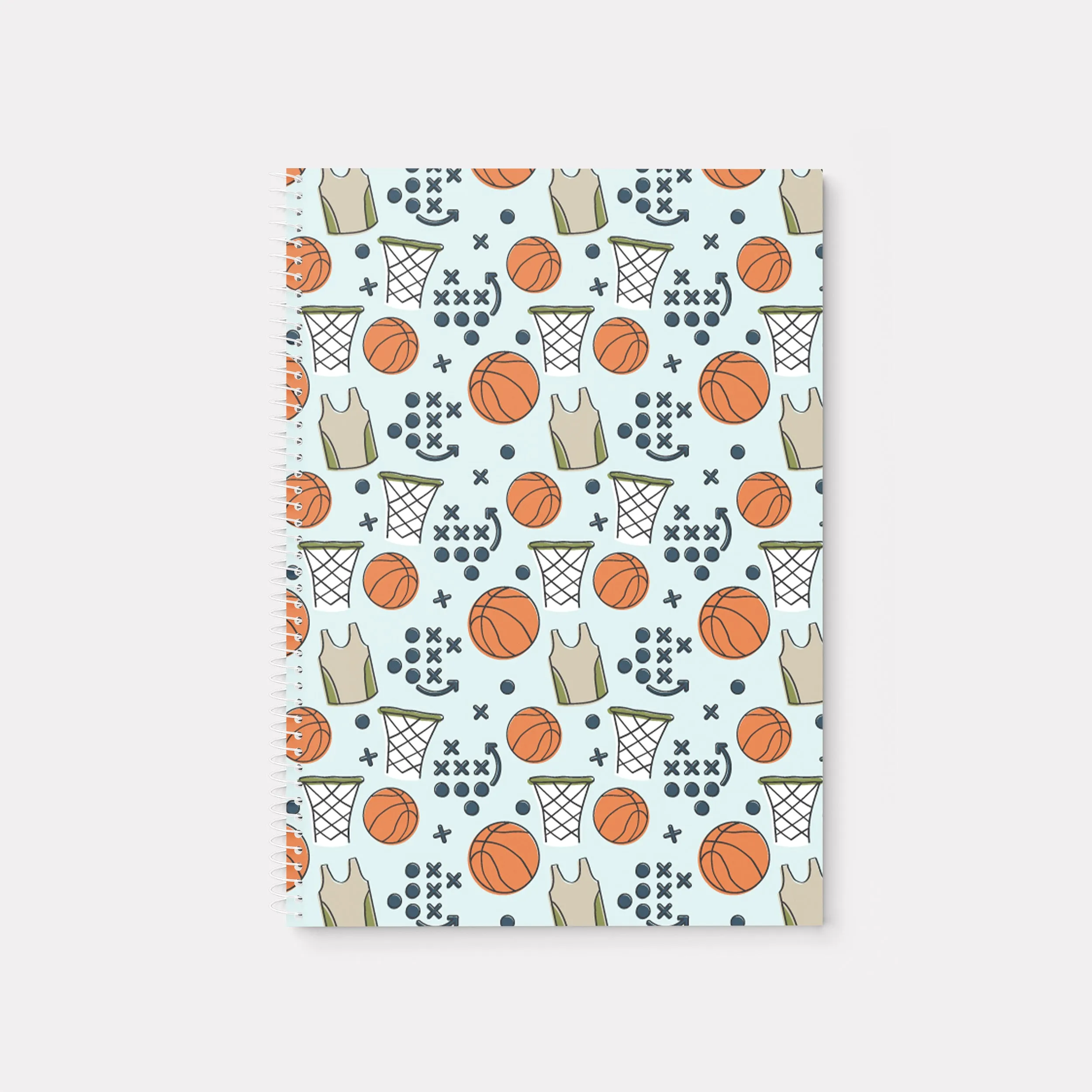 Basketball Personalized Spiral Notebook - 2 sizes