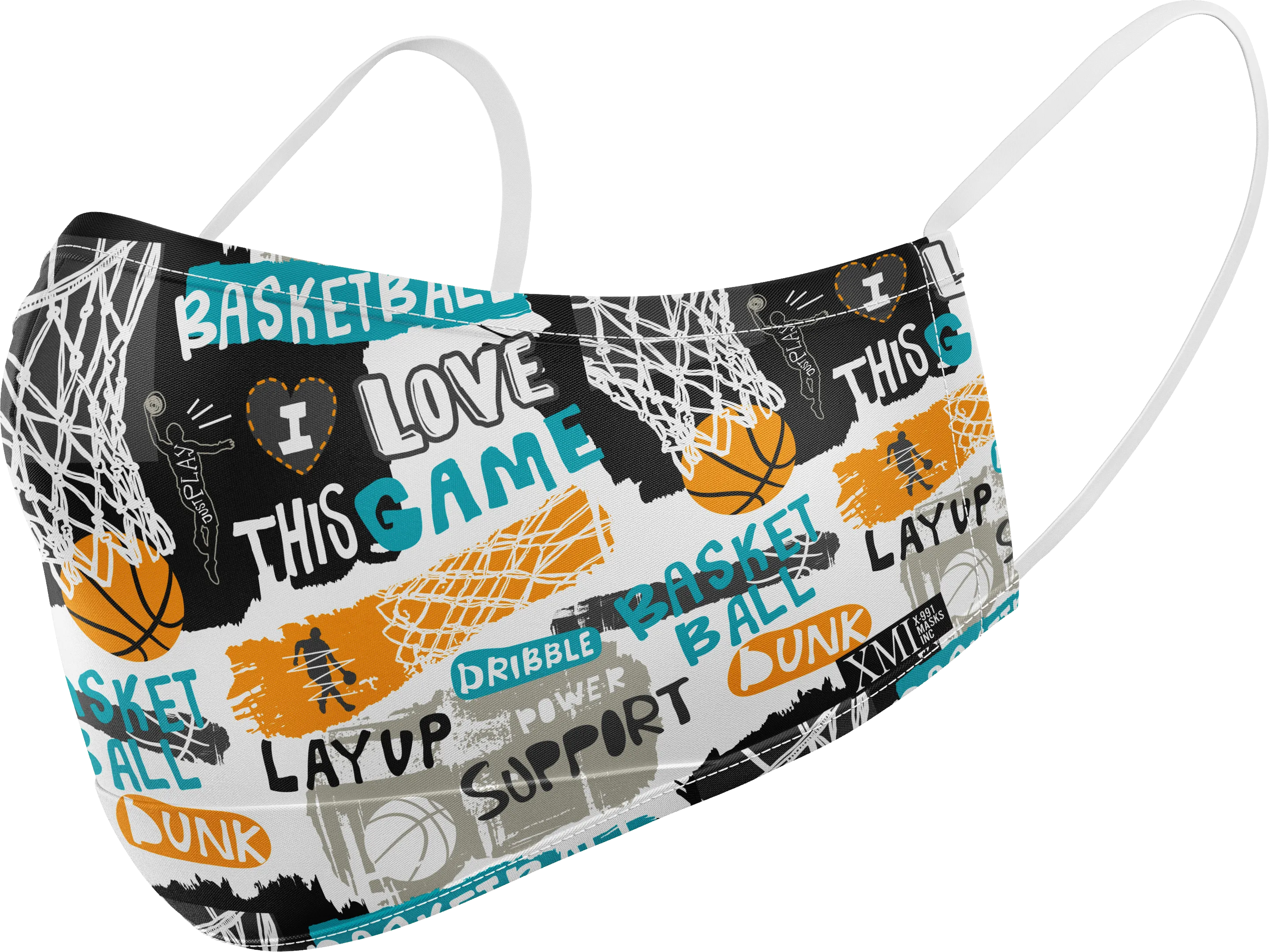Basketball printed mask for Kids