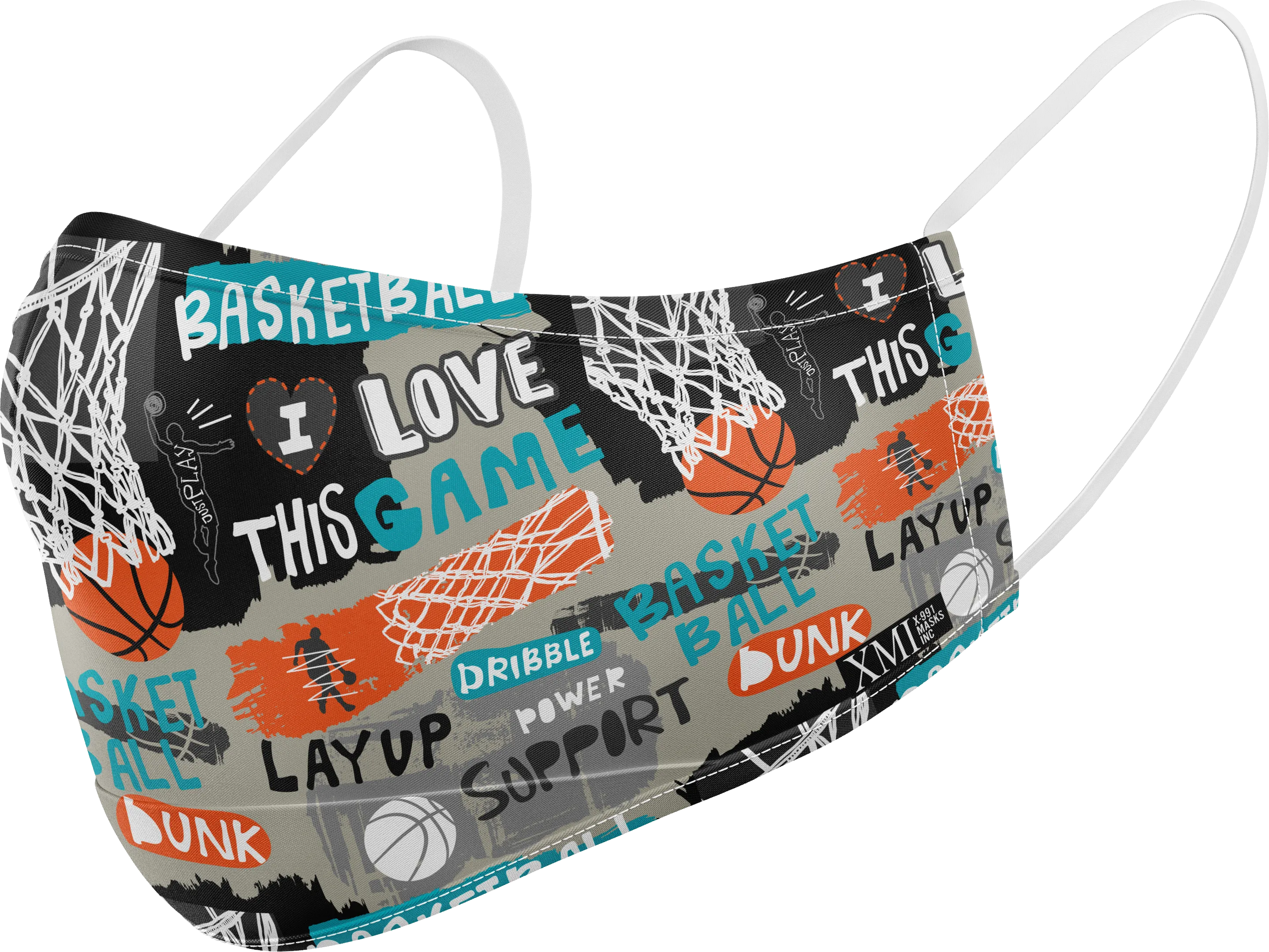 Basketball printed mask for Kids