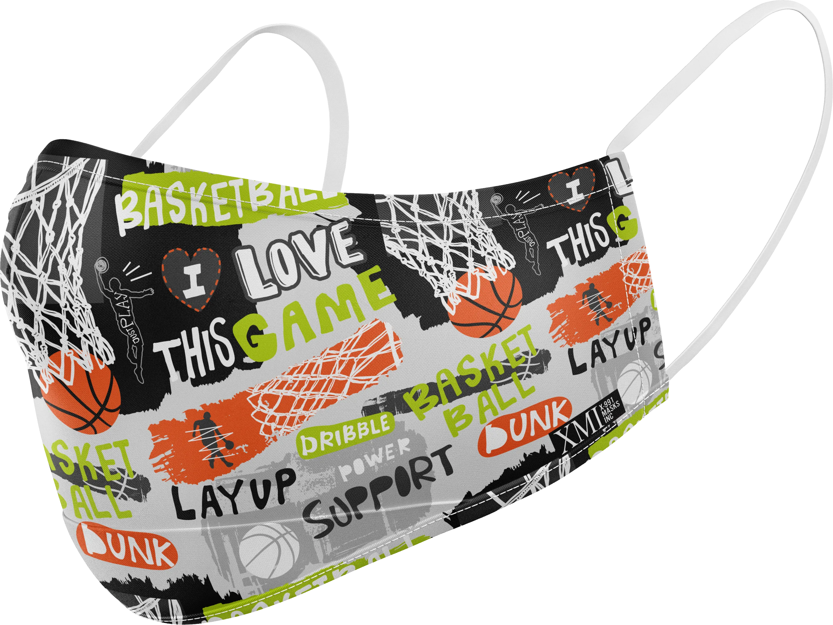 Basketball printed mask for Kids