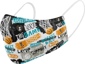 Basketball printed mask for Kids