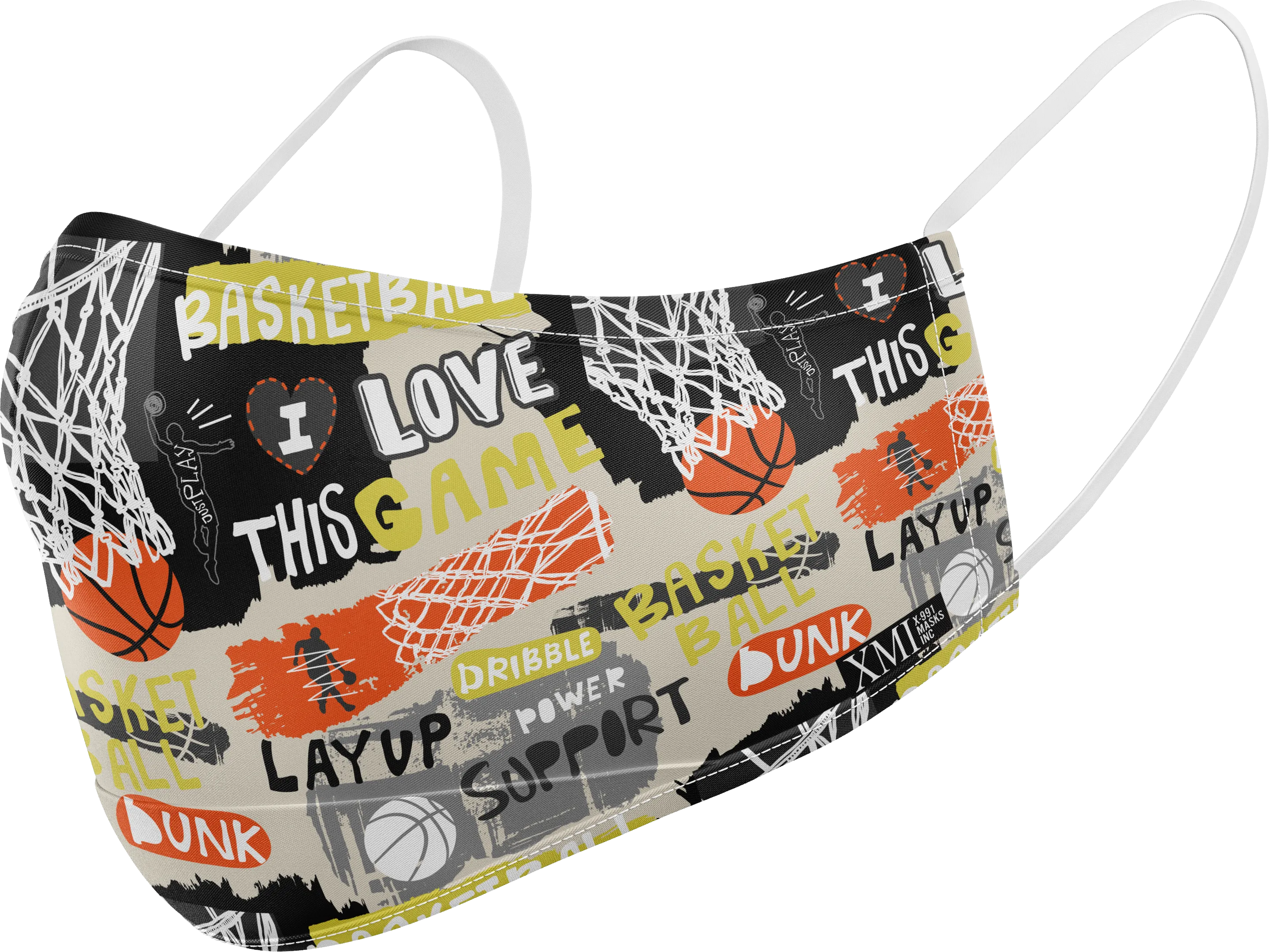 Basketball printed mask for Kids