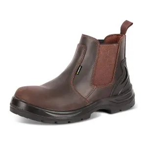 Beeswift Pu Rubber Sole Safety Dealer Boot Brown S3 Steel Toe and Midsole - Ctf42