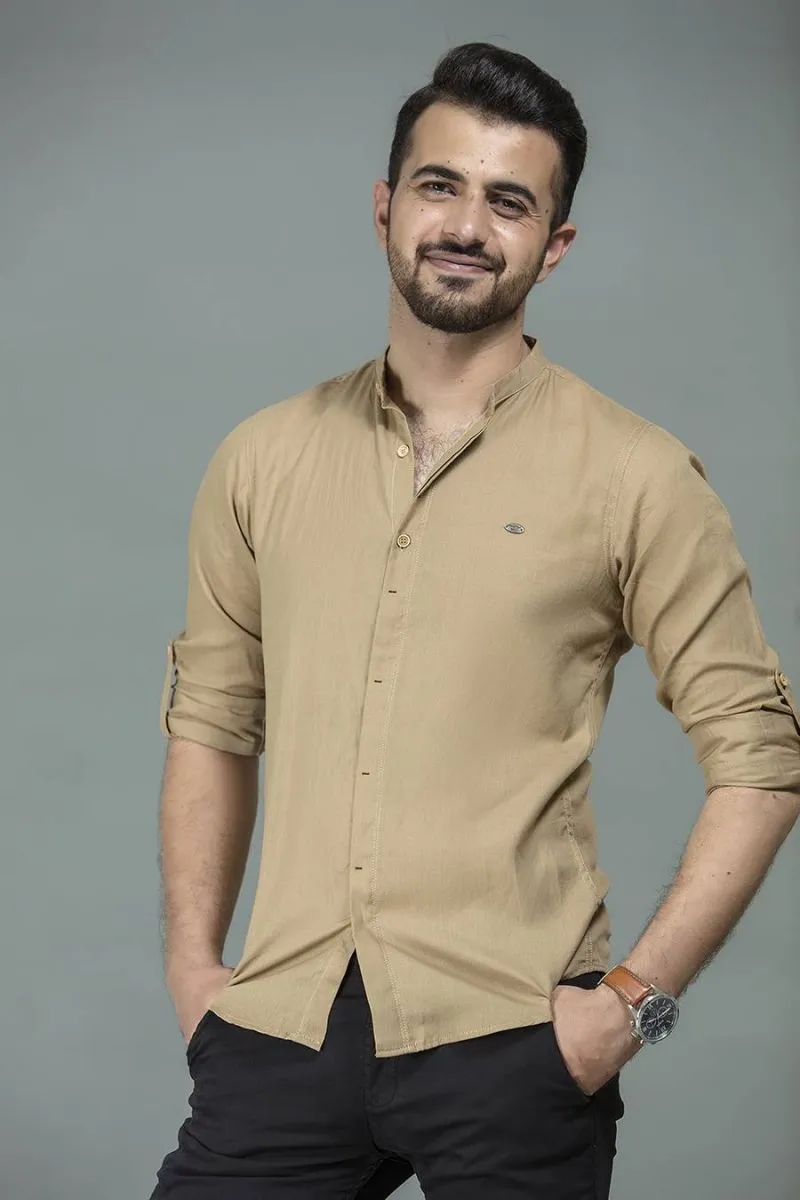 Beige Casual Shirt FS Slim Fit