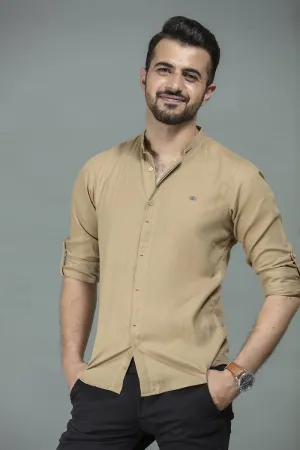 Beige Casual Shirt FS Slim Fit
