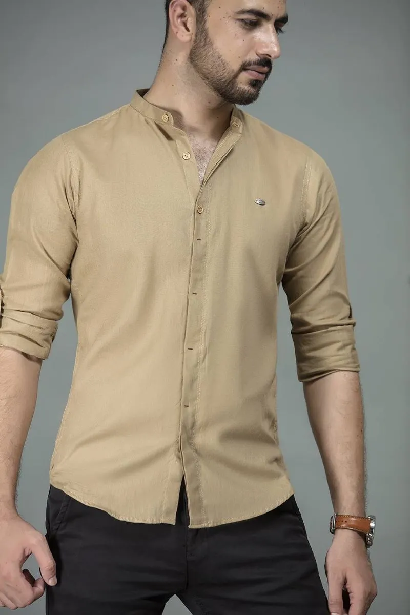 Beige Casual Shirt FS Slim Fit