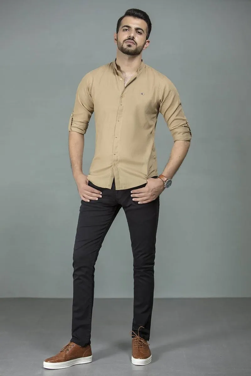 Beige Casual Shirt FS Slim Fit