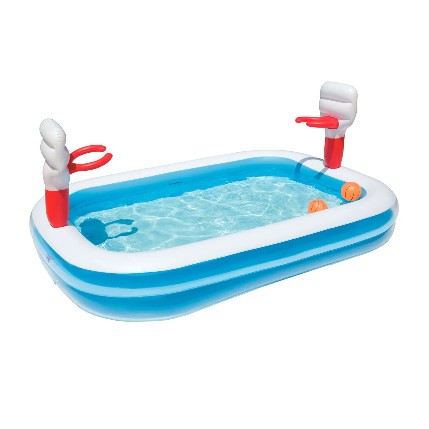 Bestway 8'3" X 66" X 40"/2.51M X 1.68M X 1.02M Basketball Play Pool (Contents:1 pool,2 balls,repair patch)