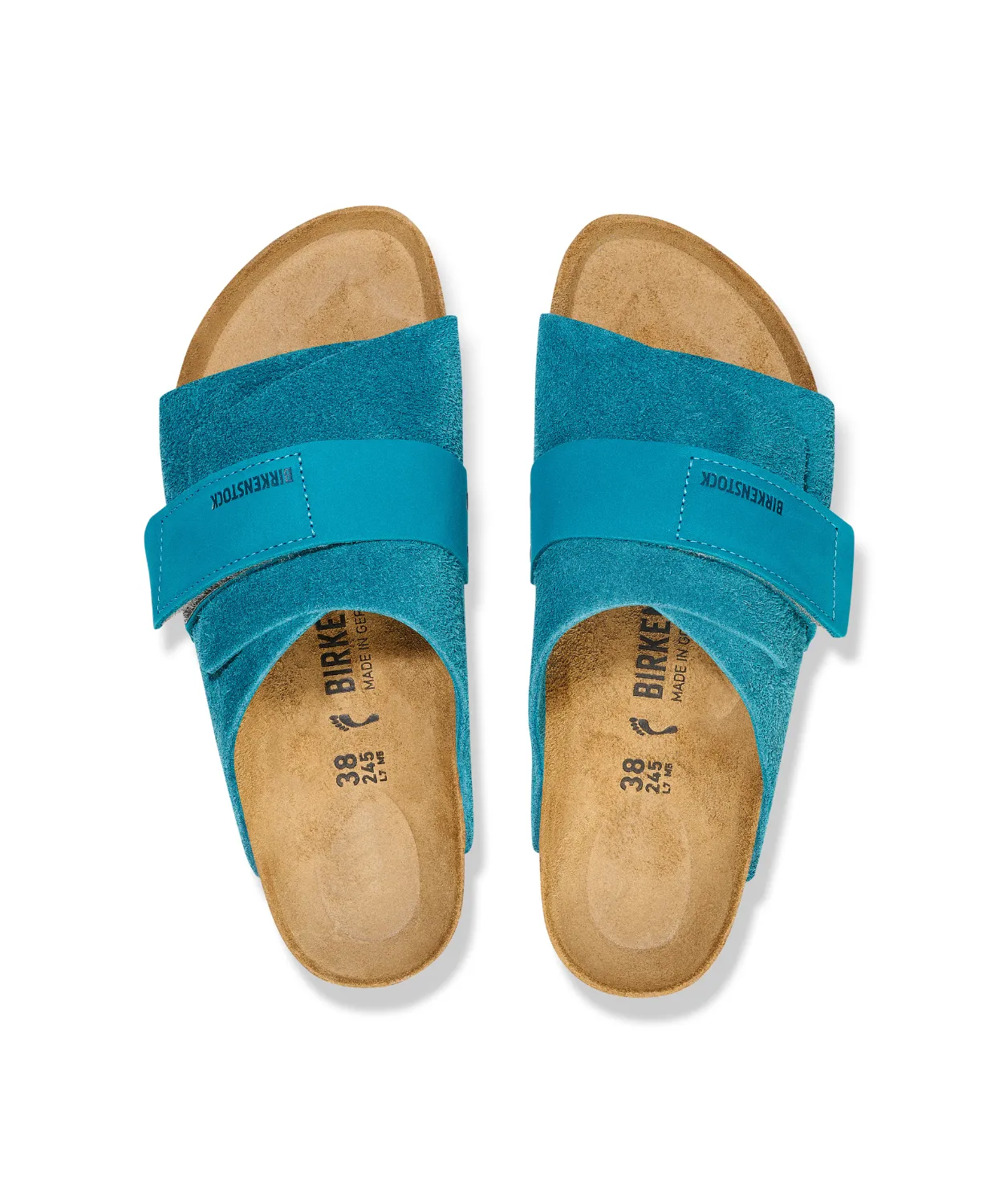 Birkenstock Kyoto Suede/Nubuck Leather Deep Turquoise Sandals