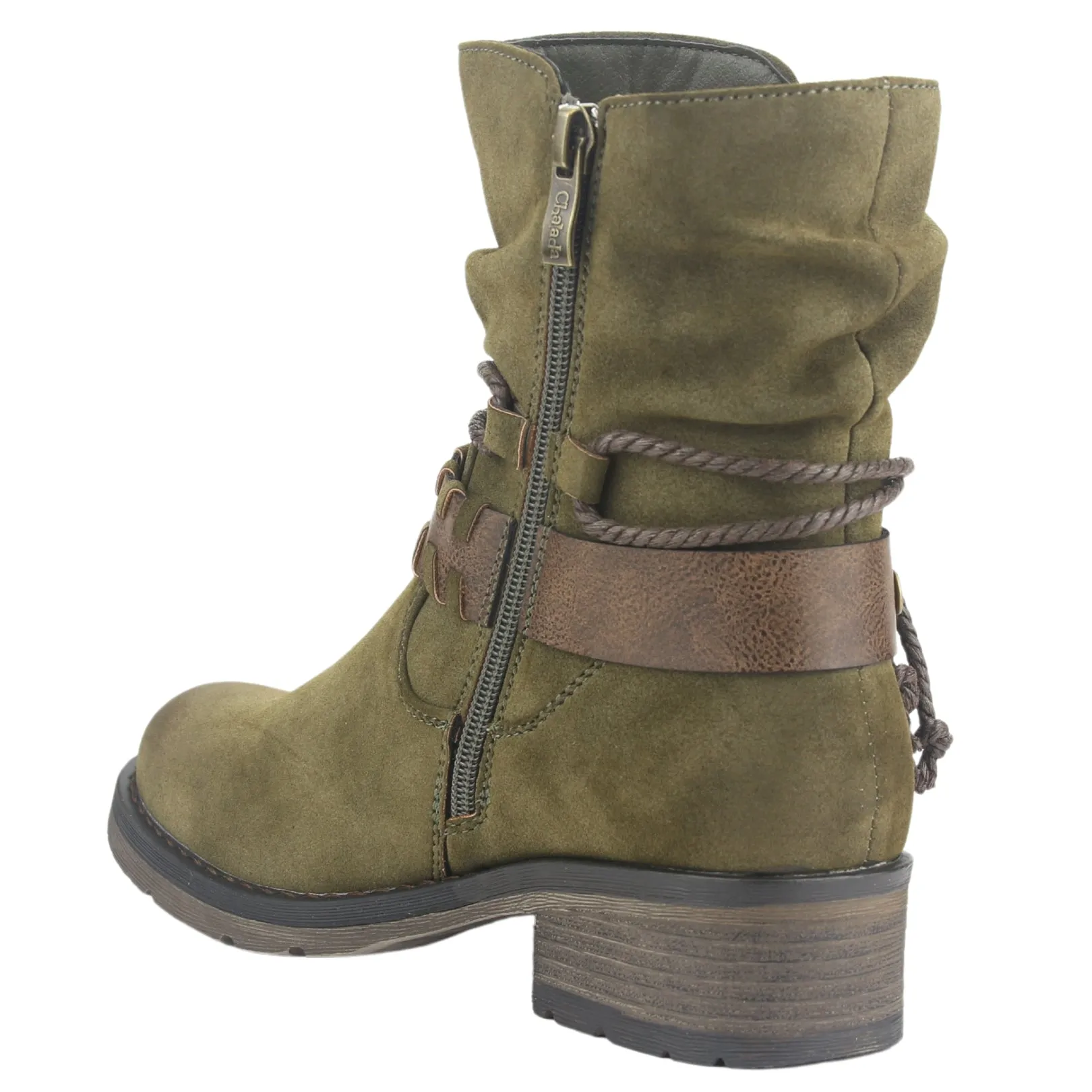 Botin Chalada Mujer Torri-22 Oliva Casual