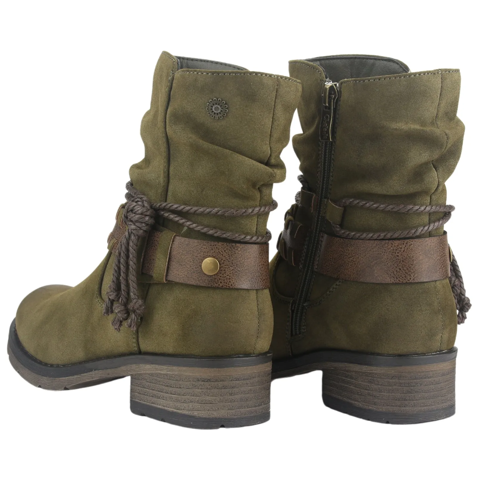 Botin Chalada Mujer Torri-22 Oliva Casual