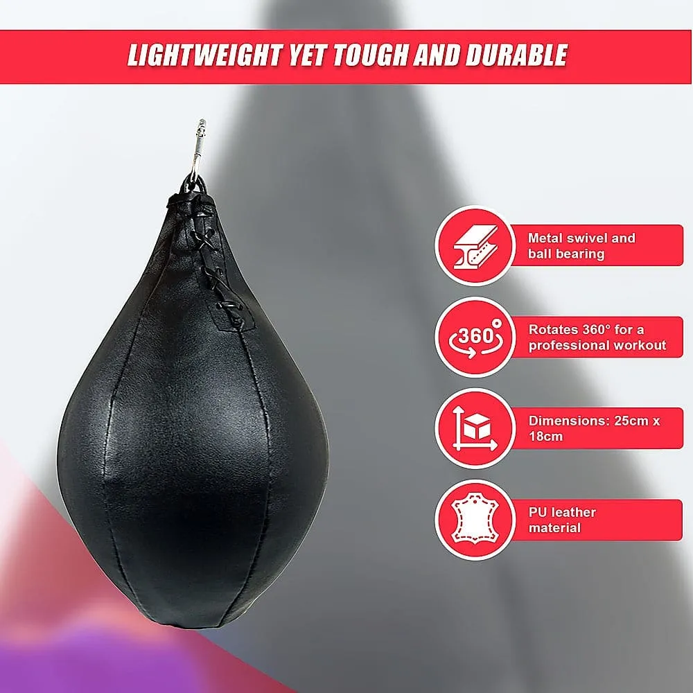 Boxing Speed Bag PU Leather MMA Punching Focus Bag Muay Thai Training Speed (Online Only)