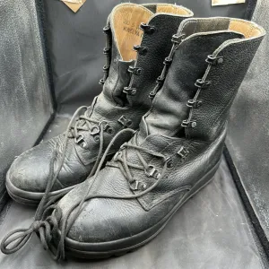 British Army Black Leather Army Combat Boots - Size UK 10 - 28cm