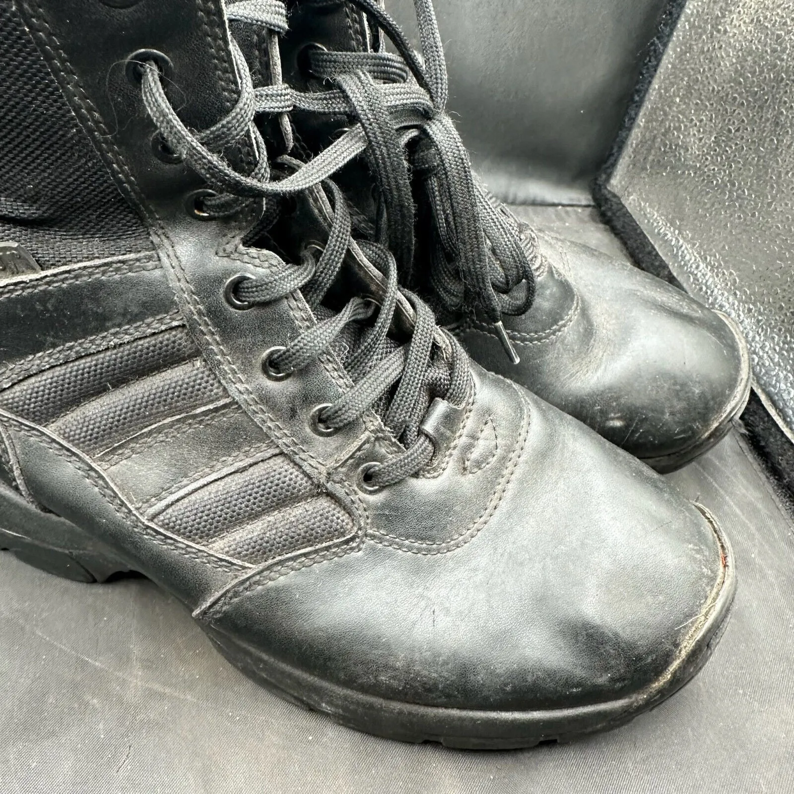 British Army Black Leather Army High Leg Combat Boots MAGNUM - Size UK 8