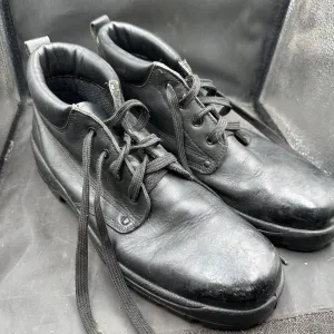 British Army Black Leather Duty Combat Boots - Size EU 46 UK 11