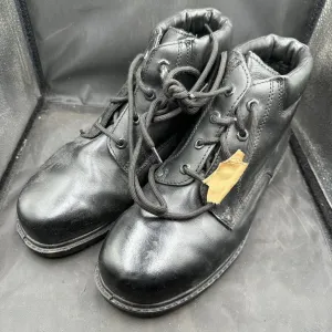British Army Black Leather Safety / Combat Boots - Size EU 44 - UK 9M