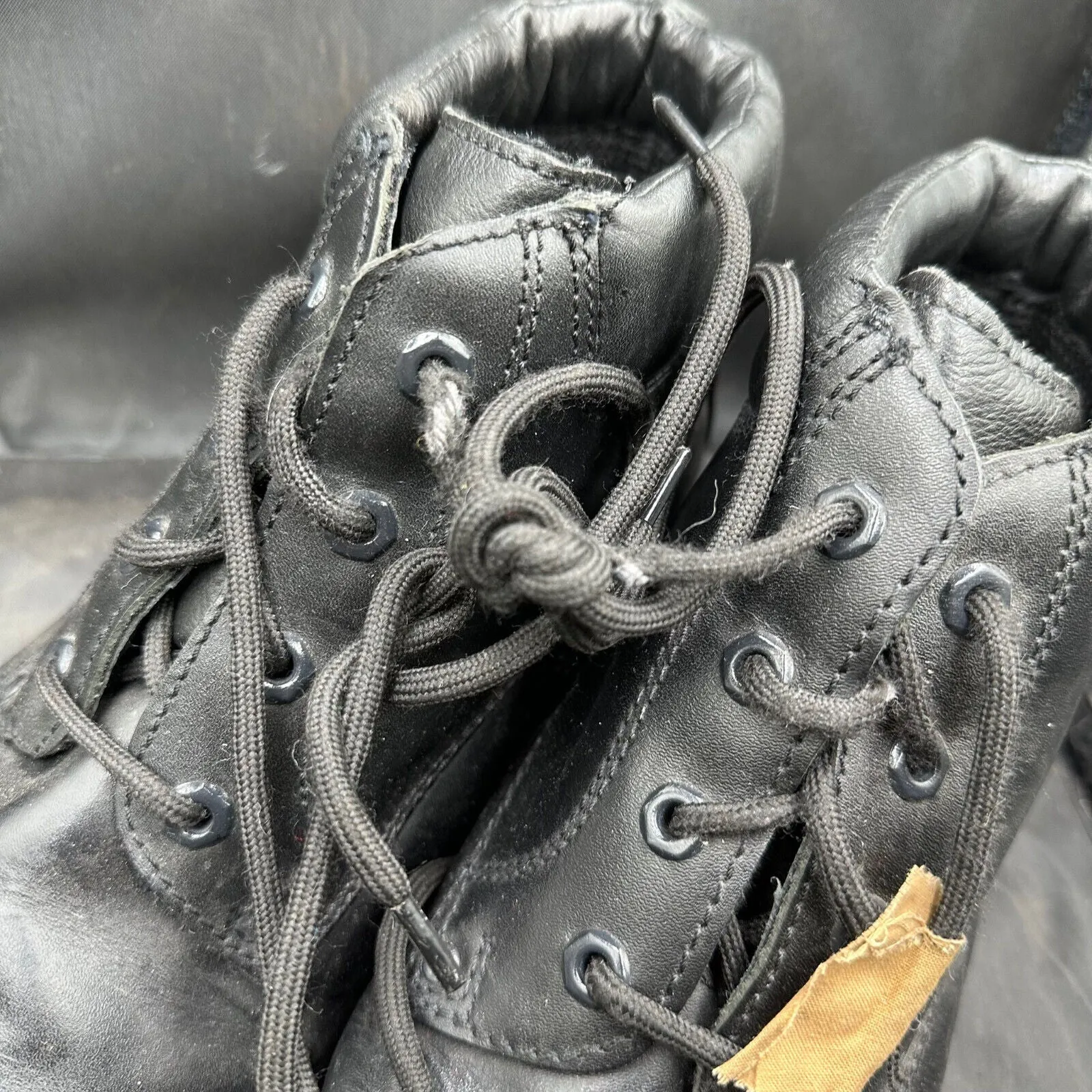 British Army Black Leather Safety / Combat Boots - Size EU 44 - UK 9M