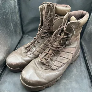 British Army Brown Leather High Top Combat Boots - Size EU 46 - UK 11M