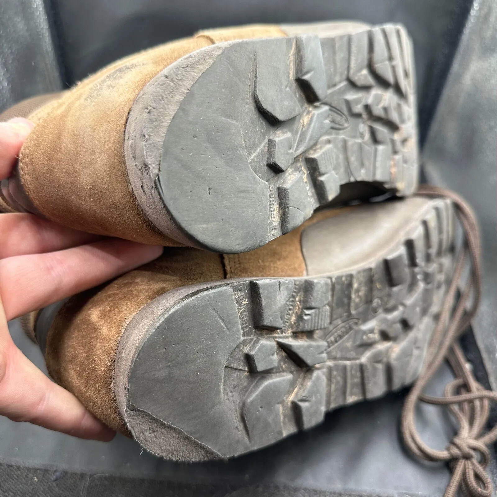 British Army Brown Leather Iturri High Top Combat Boots - Size EU 45 - UK 10M