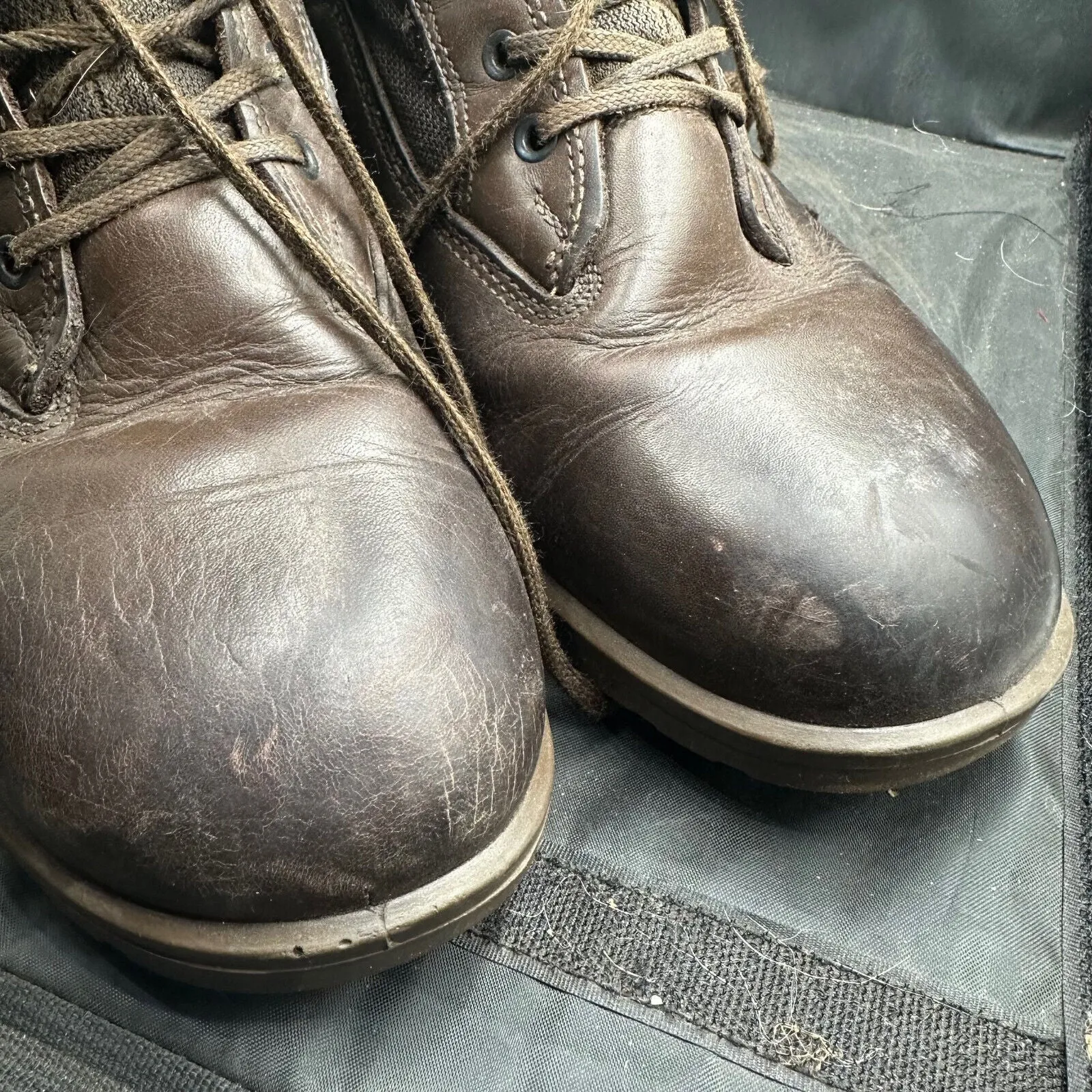 British Army Brown Leather YDS High Top Combat Patrol Boots- Size EU 47 - UK 13W