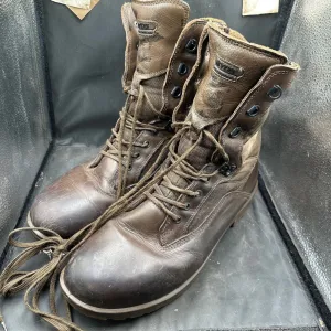 British Army Brown Leather YDS High Top Combat Patrol Boots- Size EU 47 - UK 13W