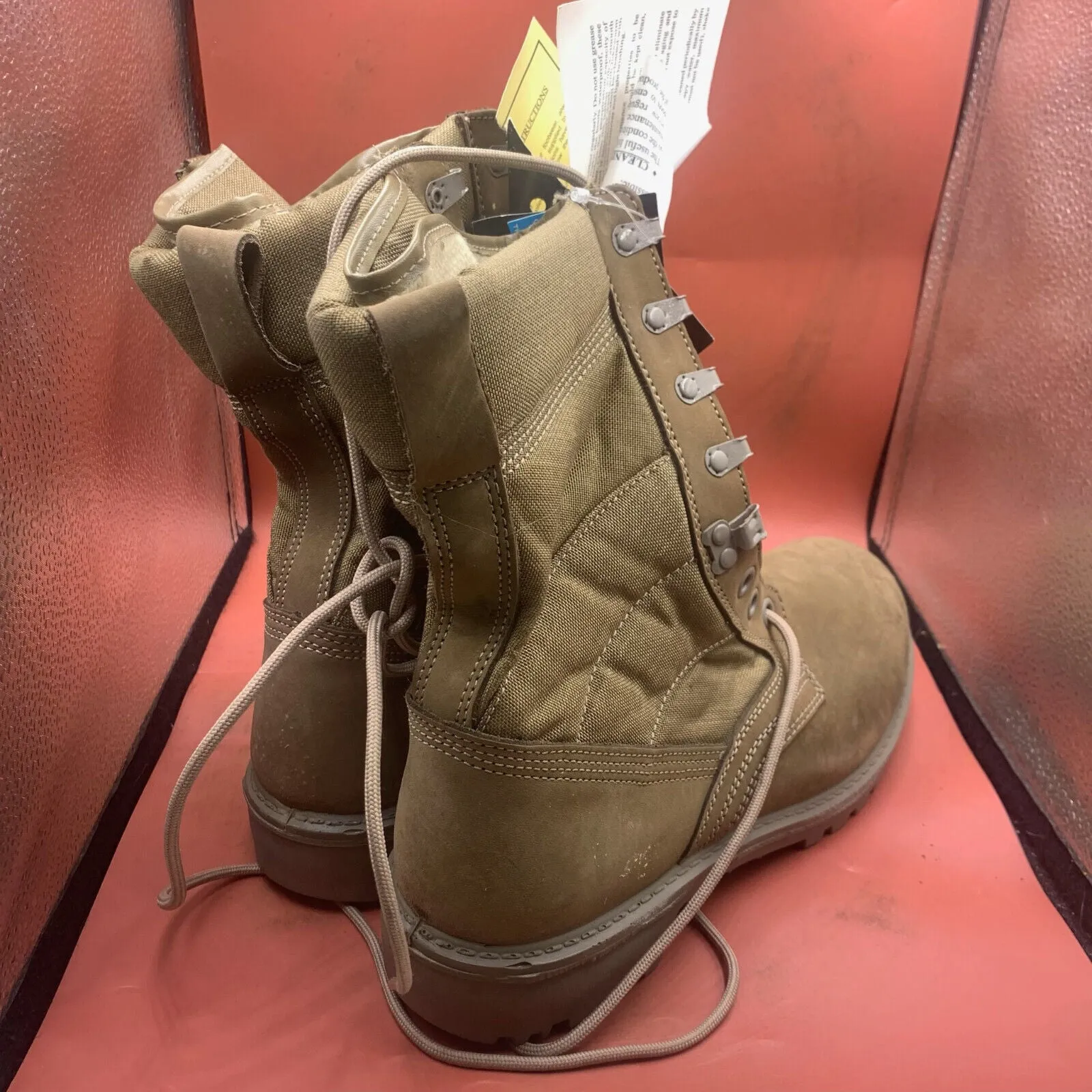 British Army Cordora Lightweight Combat Patrol Boots Desert Tan- 10S- NEW IN BOX