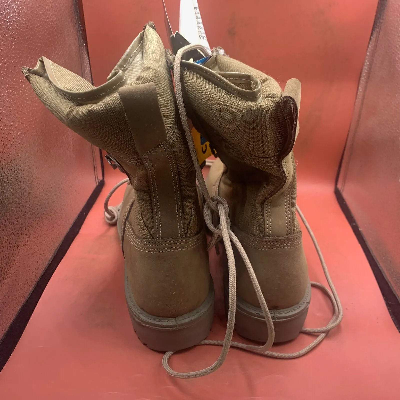 British Army Cordora Lightweight Combat Patrol Boots Desert Tan- 10S- NEW IN BOX