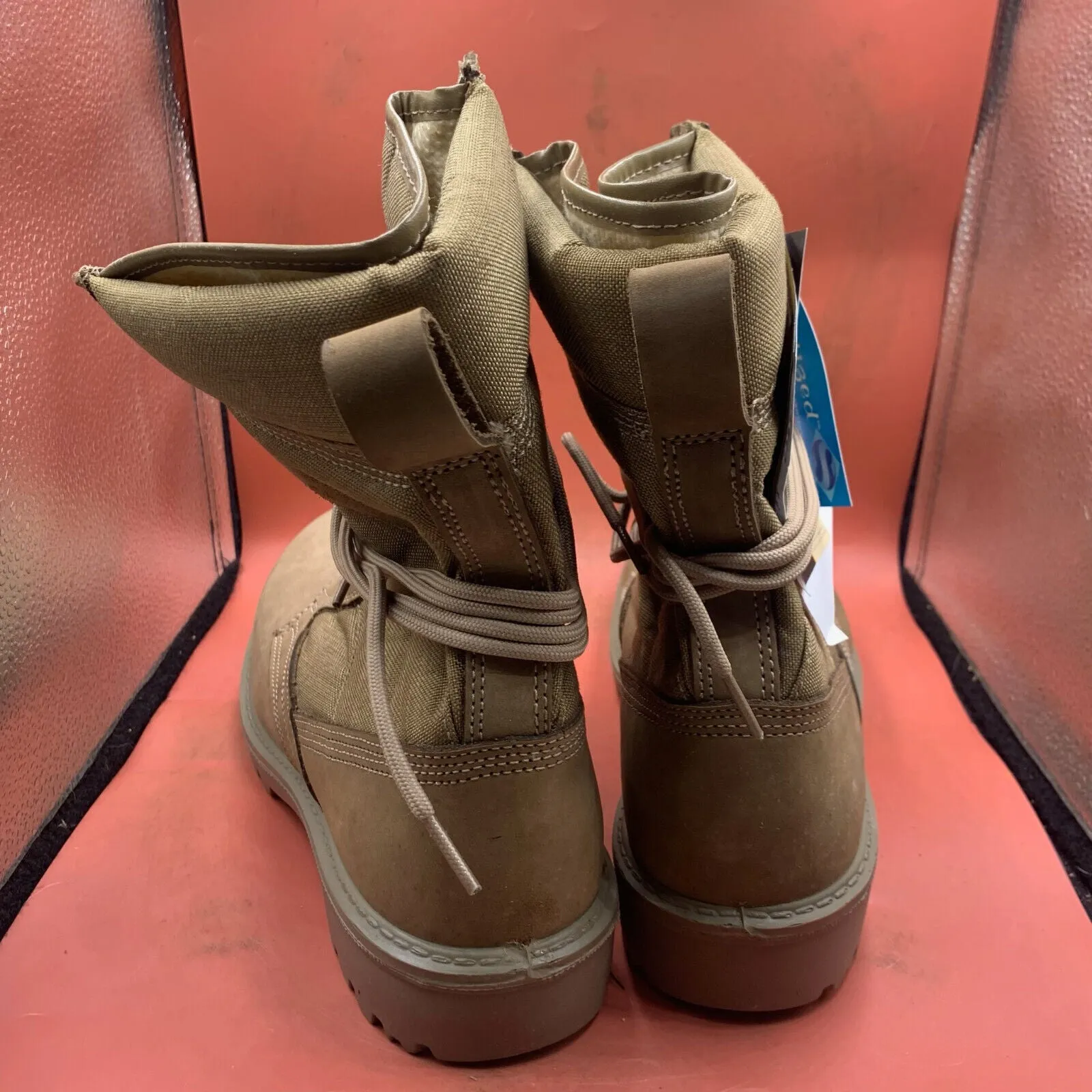 British Army Cordora Lightweight Combat Patrol Boots Desert Tan- 9M - NEW IN BOX