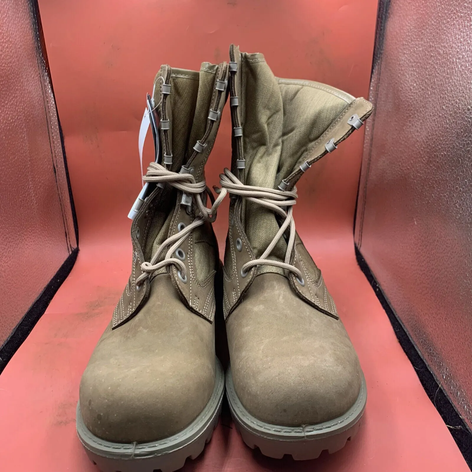 British Army Cordora Lightweight Combat Patrol Boots Desert Tan- 9M - NEW IN BOX