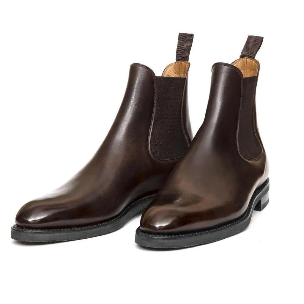 Brown Leather Fenland Slip On Chelsea Boots - Chelsea Boots