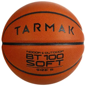 BT100 Kids' Size 5 Beginner Basketball, Under Age 10 - Orange