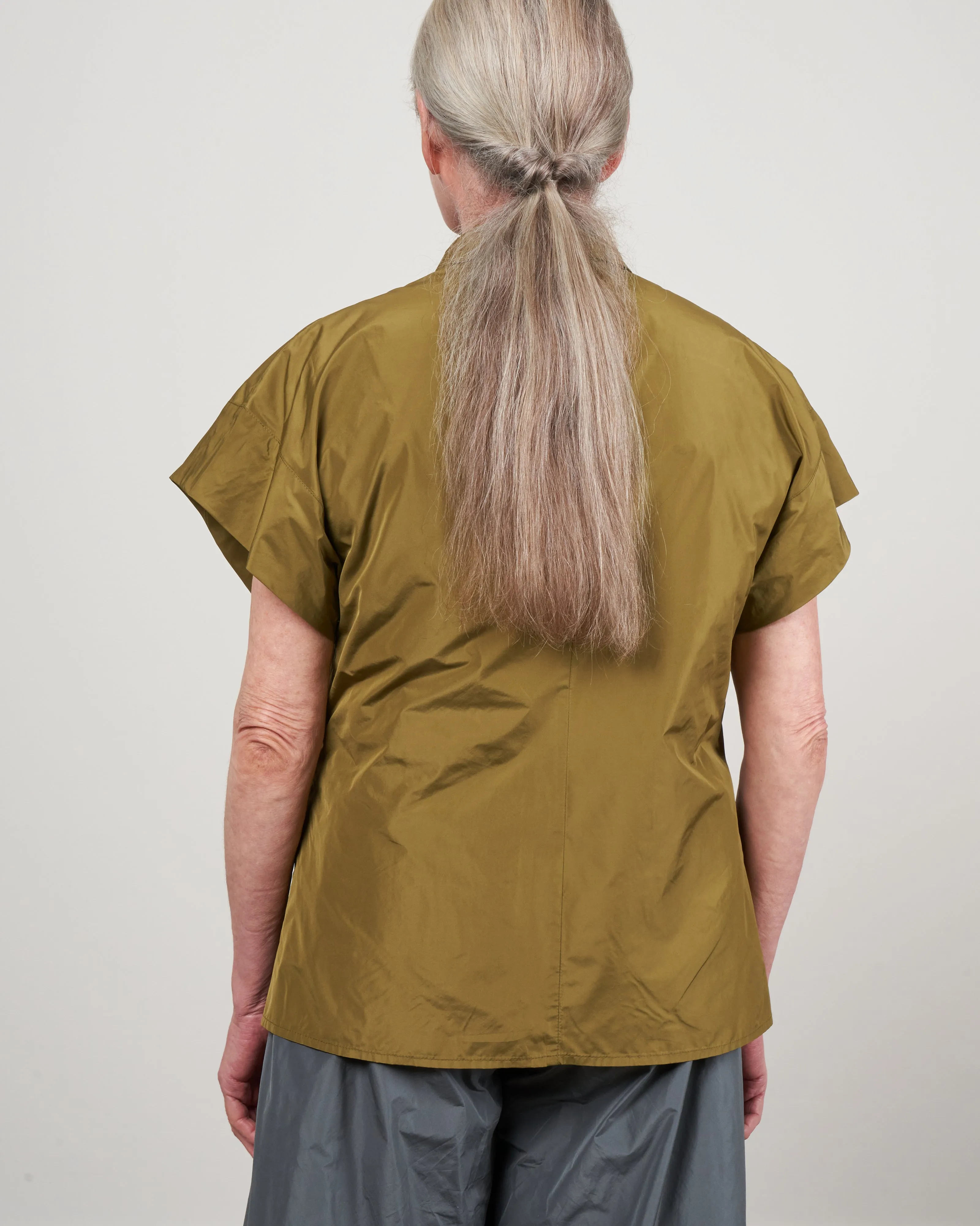 cap sleeve boxy top - lentil