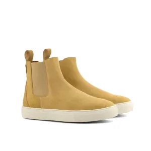 Cheslea Boots Sneakers en daim beige