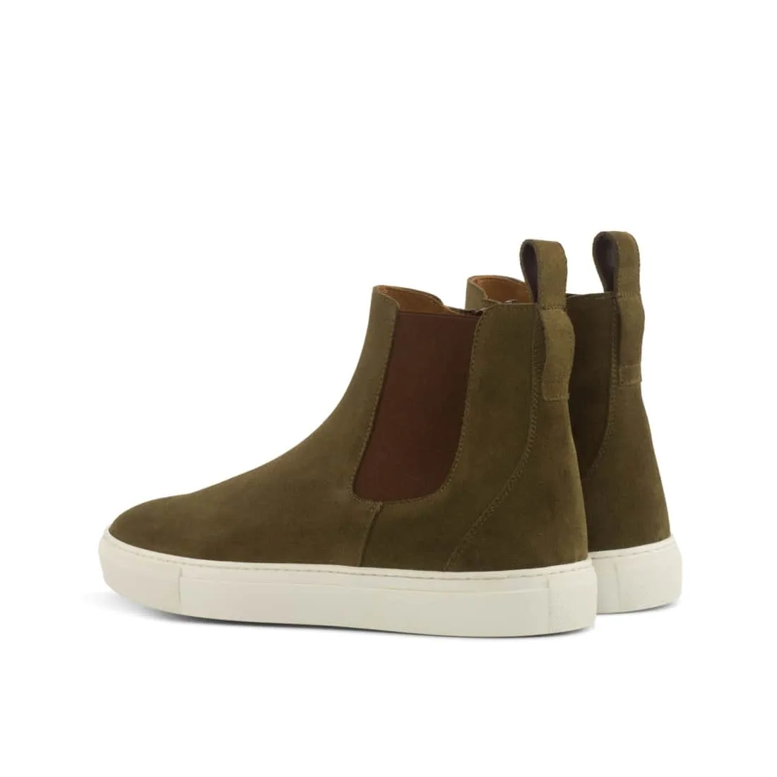 Cheslea Boots Sneakers en daim kaki