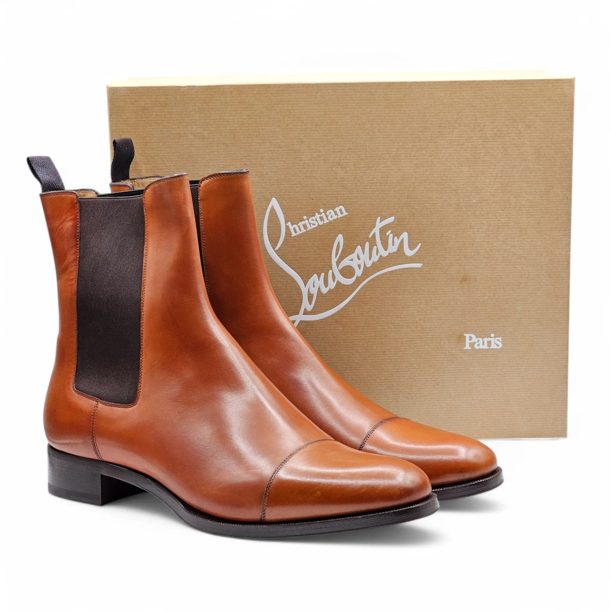 Christian Louboutin Antonio Chelsea Boots - Leather - Brown - EU 46.5 / US 13.5