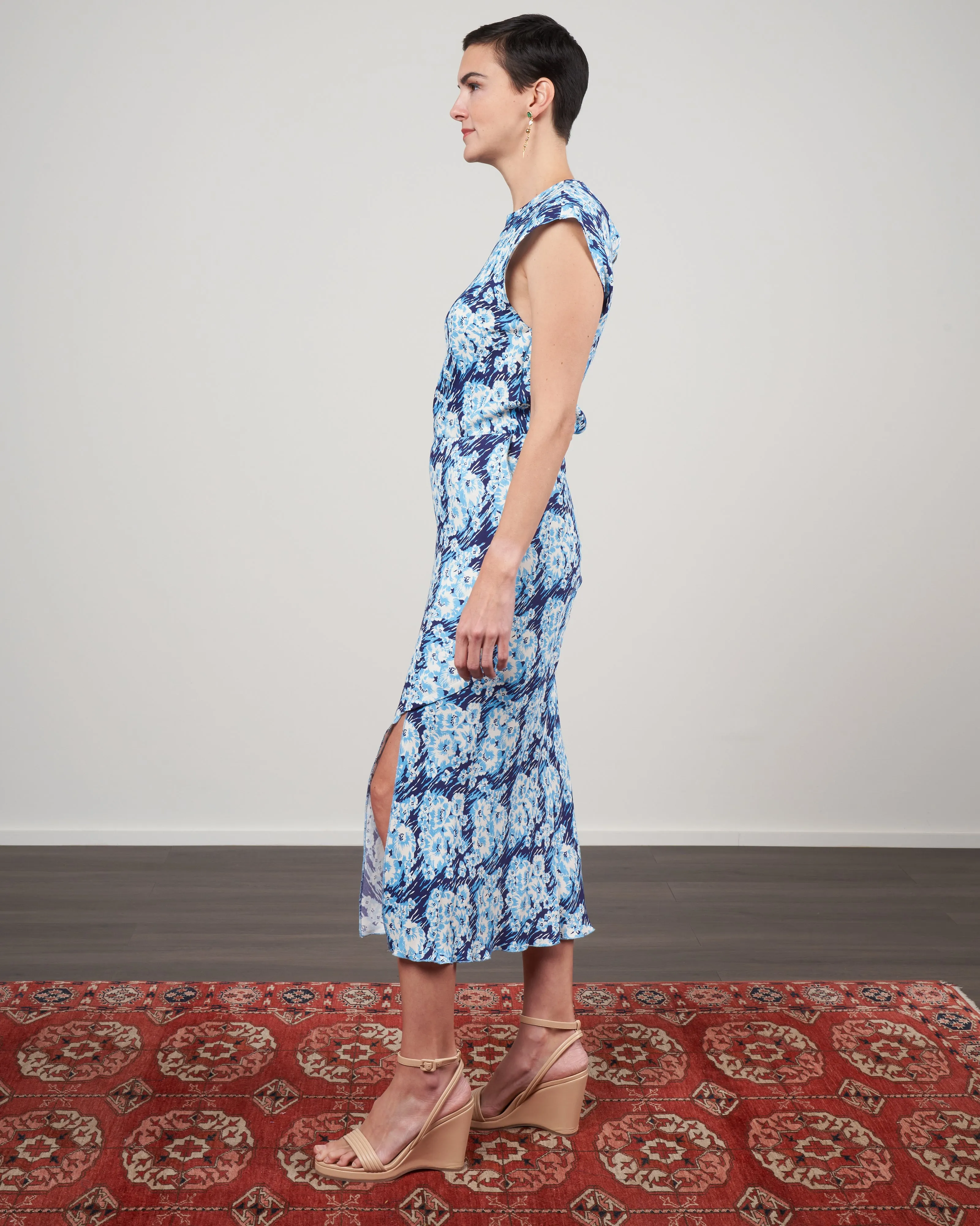 clandestine dress - blue multi