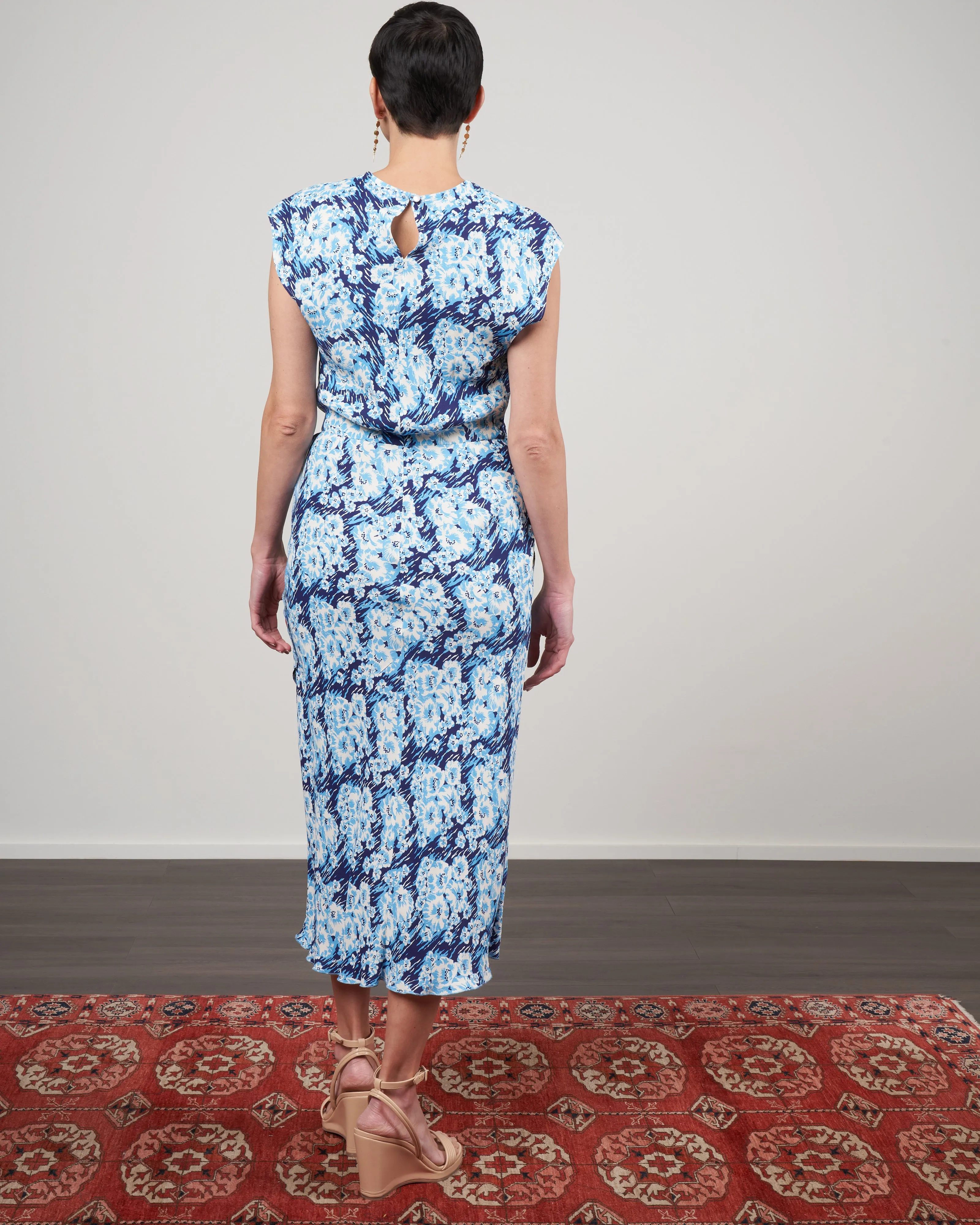 clandestine dress - blue multi