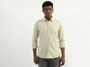 Cotton Blend Printed Spread Collar Mens Shirts