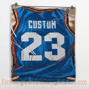 Custom Premium Quilt Blanket Oklahoma City Jersey Basketball Personalized Quilt Gifts for Her & Him