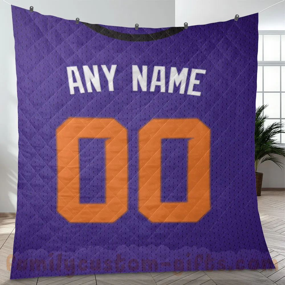 Custom Premium Quilt Blanket Phoenix Jersey Basketball Personalized Quilt Gifts for Her & Him