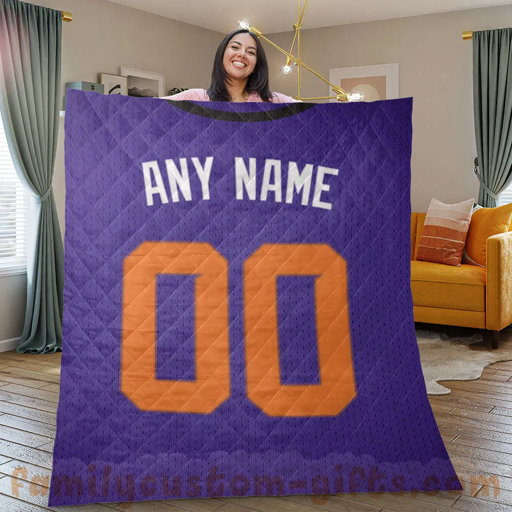 Custom Premium Quilt Blanket Phoenix Jersey Basketball Personalized Quilt Gifts for Her & Him