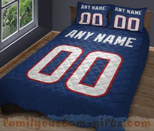 Custom Quilt Sets Houston Jersey Personalized Basketball Premium Quilt Bedding for Men Women