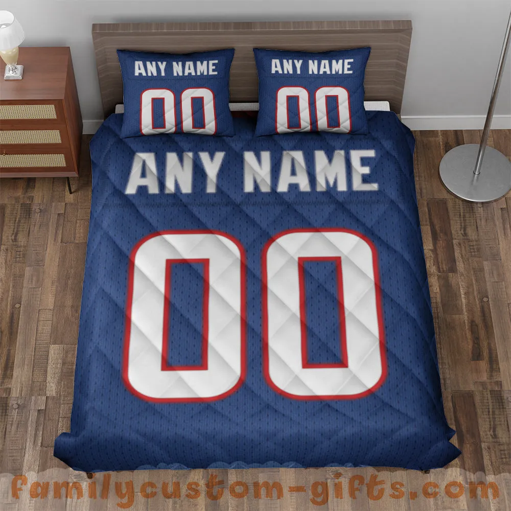 Custom Quilt Sets Houston Jersey Personalized Basketball Premium Quilt Bedding for Men Women
