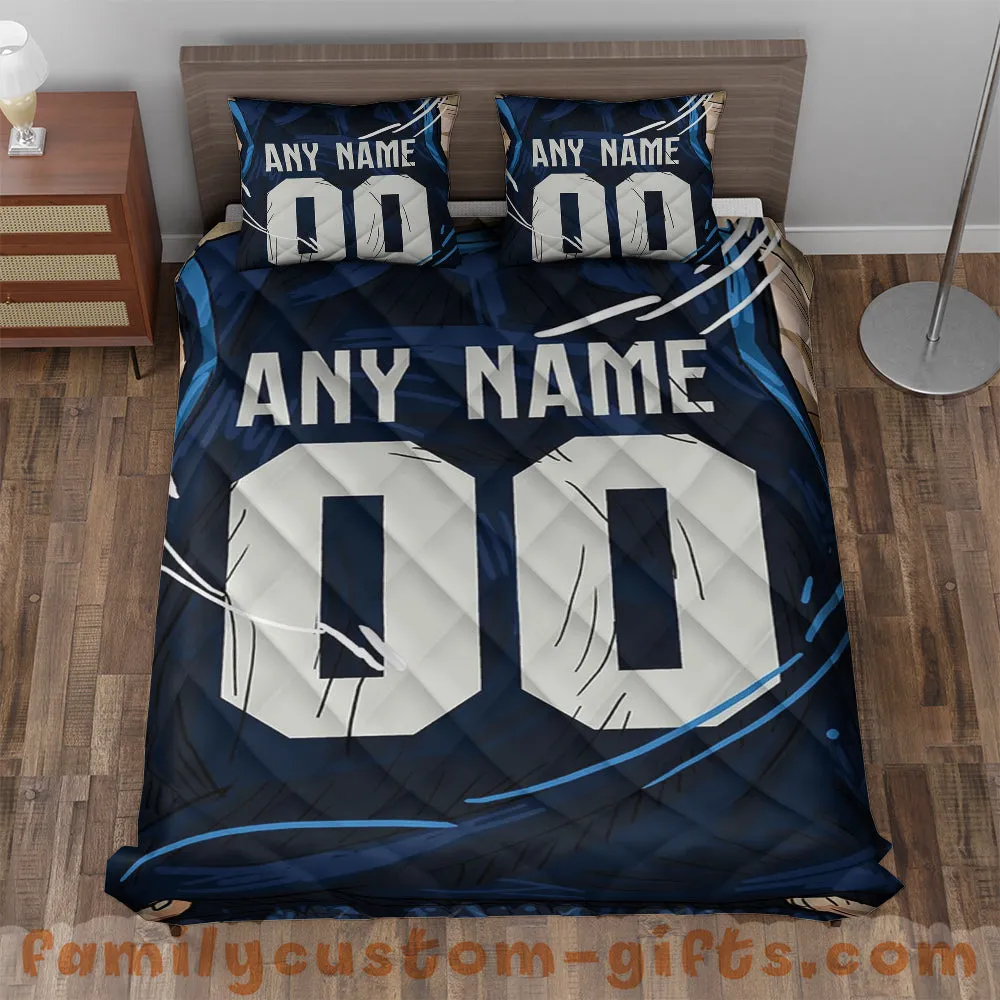 Custom Quilt Sets Minnesota Jersey Personalized Basketball Premium Quilt Bedding for Men Women