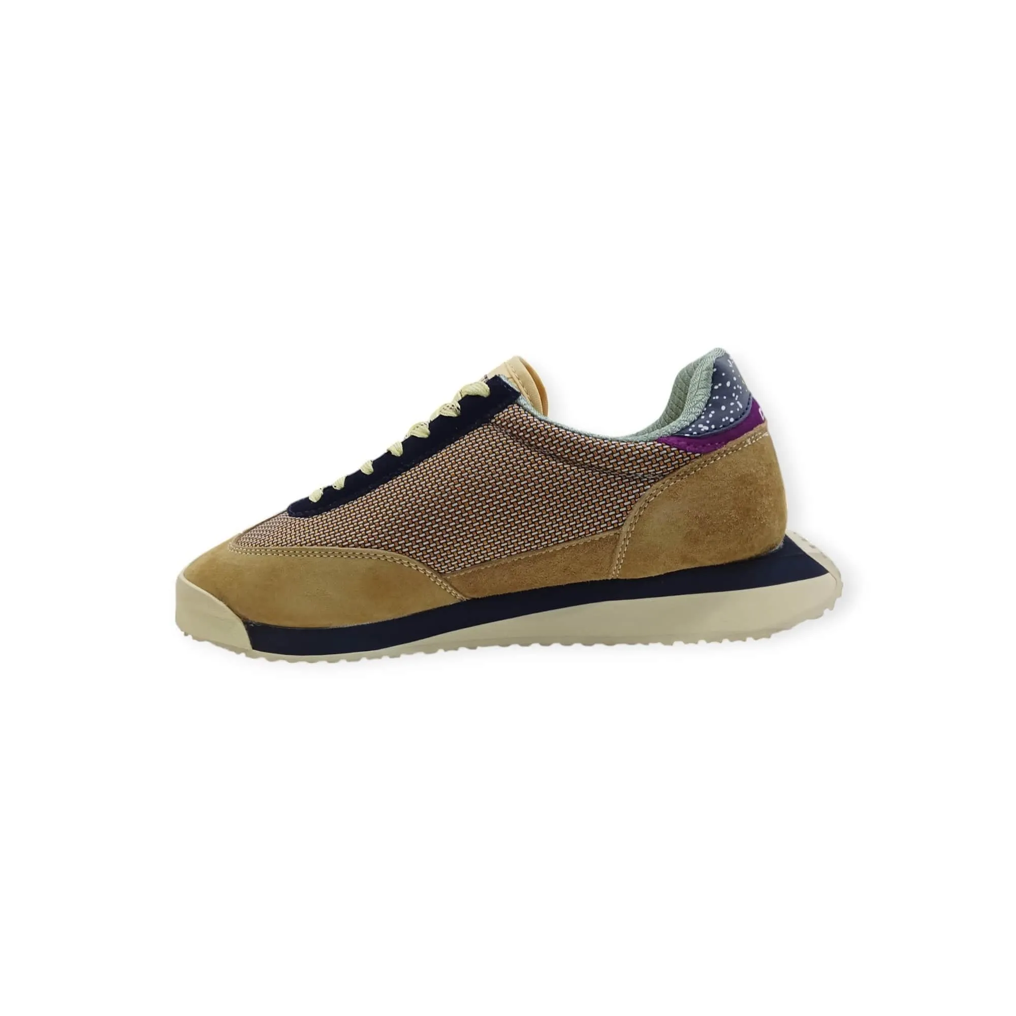 Cutty Men's Pu And Mesh Runner Sneaker Tan