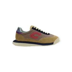 Cutty Men's Pu And Mesh Runner Sneaker Tan