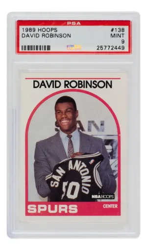 Dave Robinson 1989 Hoops #138 Spurs Rookie Basketball Card PSA/DNA Mint 9