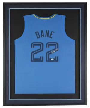 Desmond Bane Memphis Signed Framed Custom Blue Basketball Jersey JSA